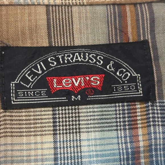 Levi's Vintage 70s Big E Men’s Western Plaid Shirt with Pearl Snap Buttons - Picture 8 of 8